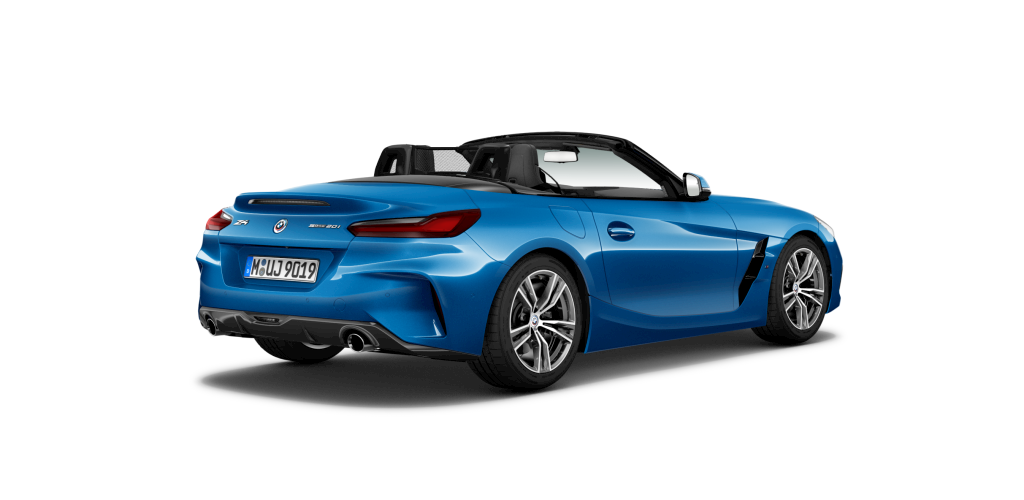 BMW BMW Z in Blau von hinten BMW BMW Z in Blau von hinten