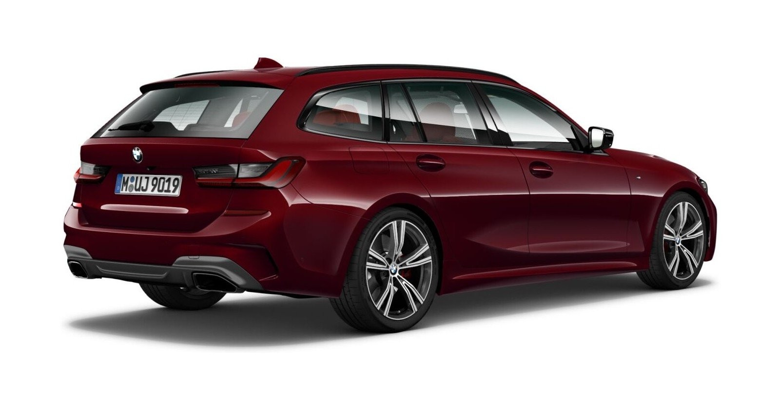 BMW BMW 3er in Rot von hinten BMW BMW 3er in Rot von hinten