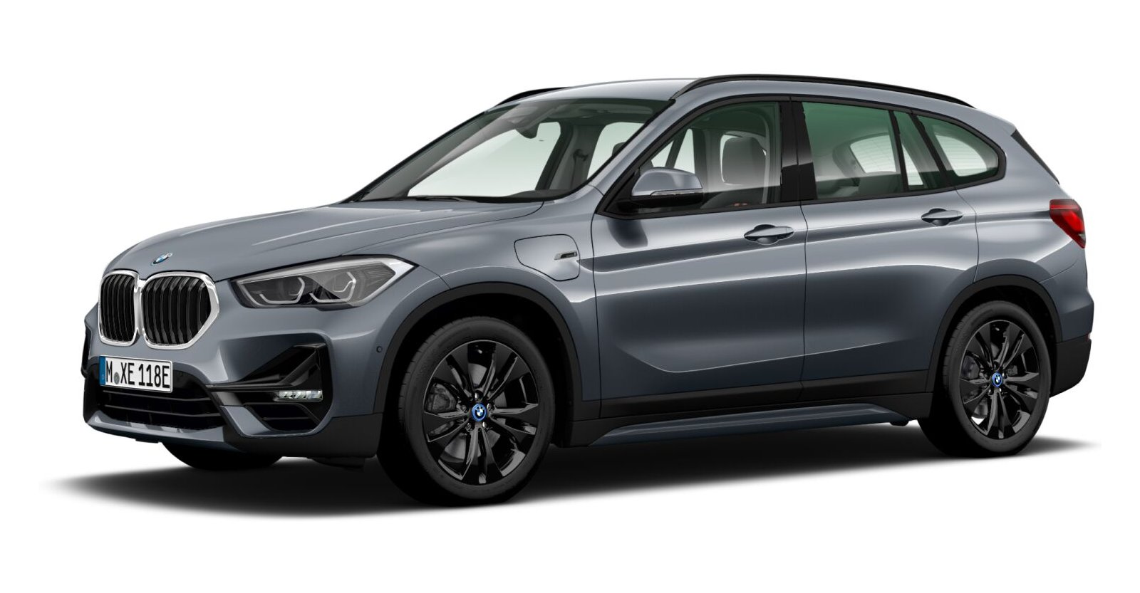 BMW X1 xDrive25e in Grau von vorne BMW X1 xDrive25e in Grau von vorne