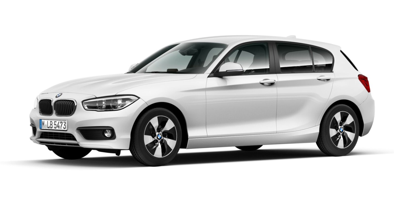 BMW 120d xDrive in Weiß von vorne