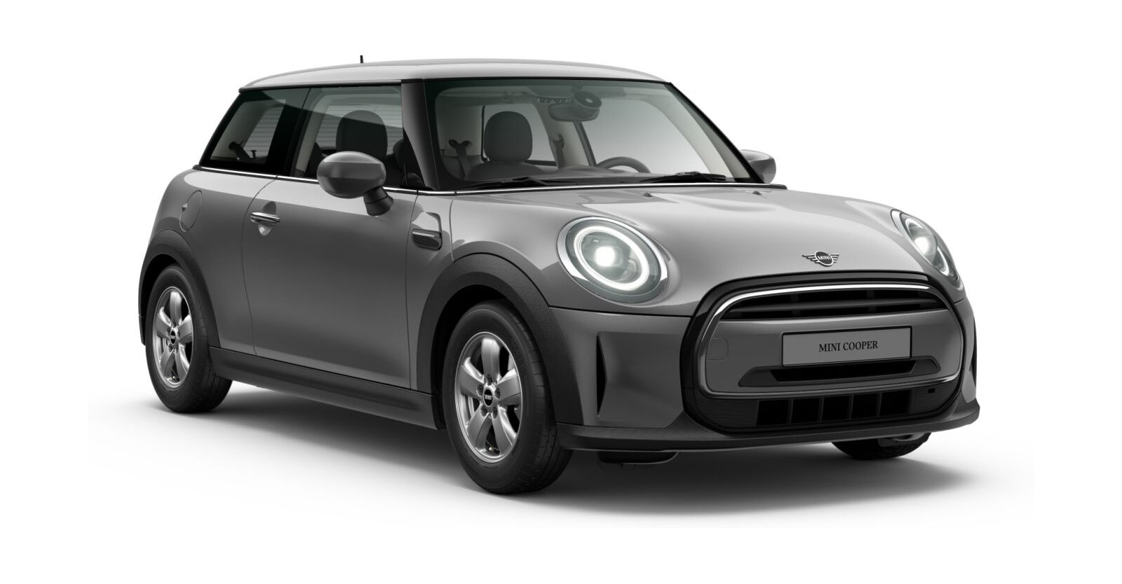 MINI Cooper 3-Türer in Grau von vorne MINI Cooper 3-Türer in Grau von vorne