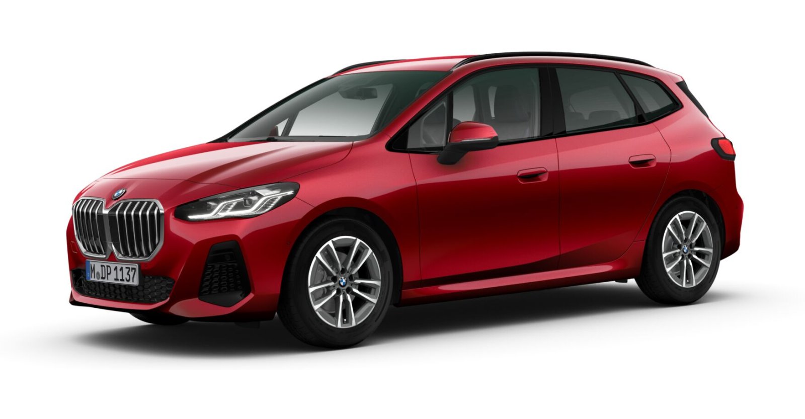 BMW 218i Active Tourer in Rot von vorne BMW 218i Active Tourer in Rot von vorne