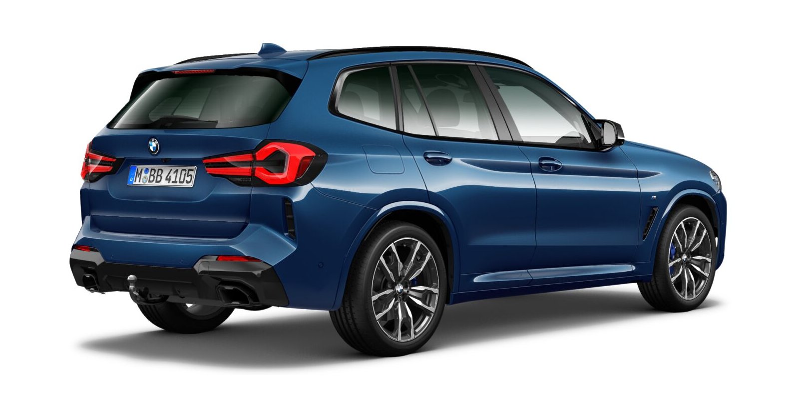 BMW BMW X in Blau von hinten