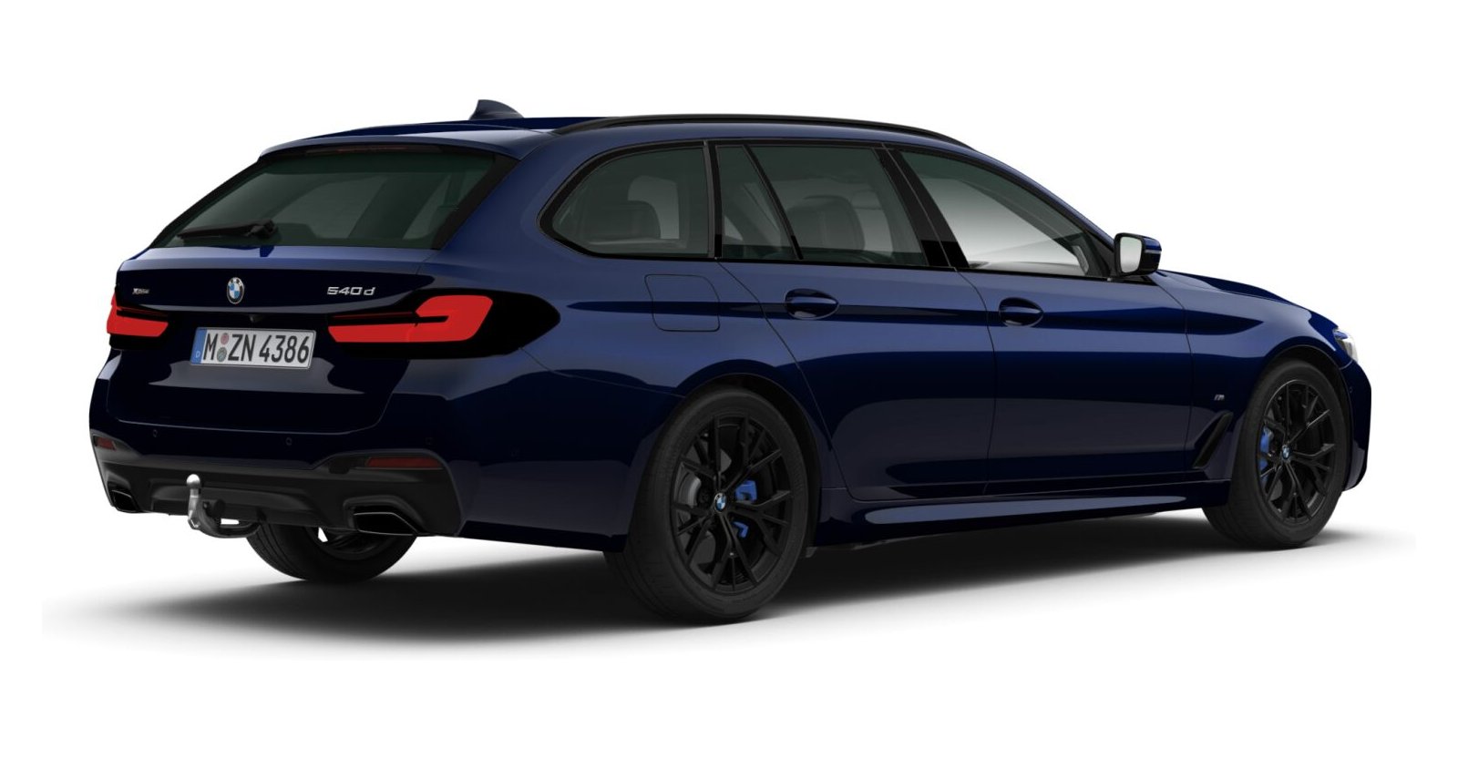 BMW BMW 5er in Blau von hinten BMW BMW 5er in Blau von hinten