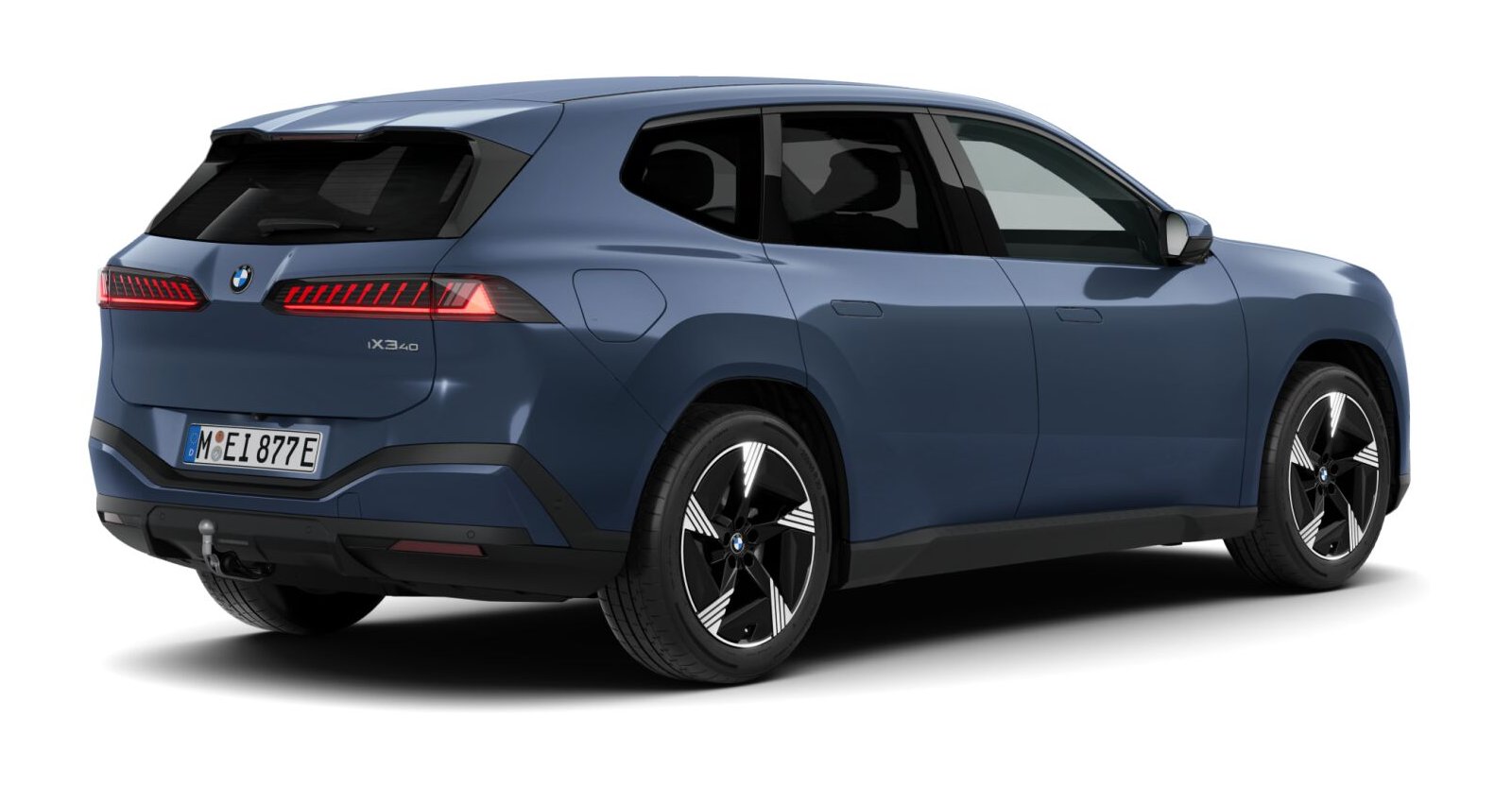 BMW BMW I in Blau von hinten