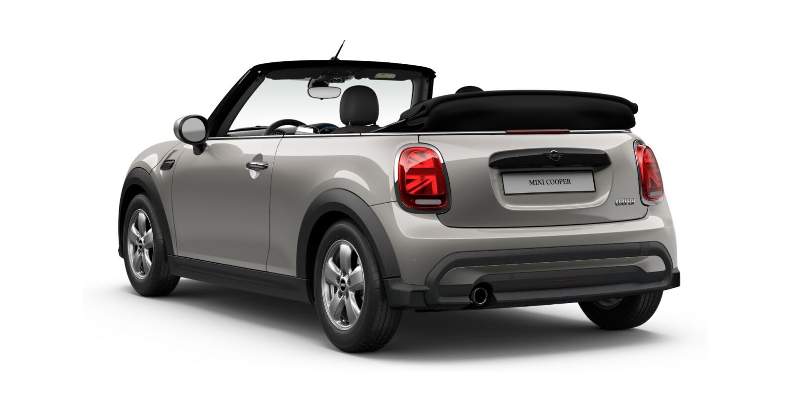 MINI MINI Cabrio in Silber von hinten MINI MINI Cabrio in Silber von hinten