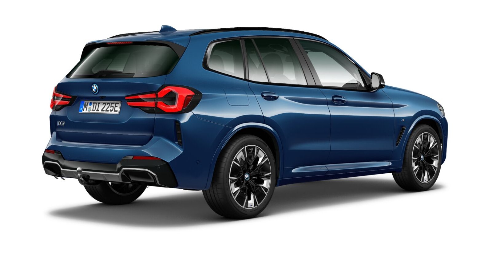 BMW BMW I in Blau von hinten