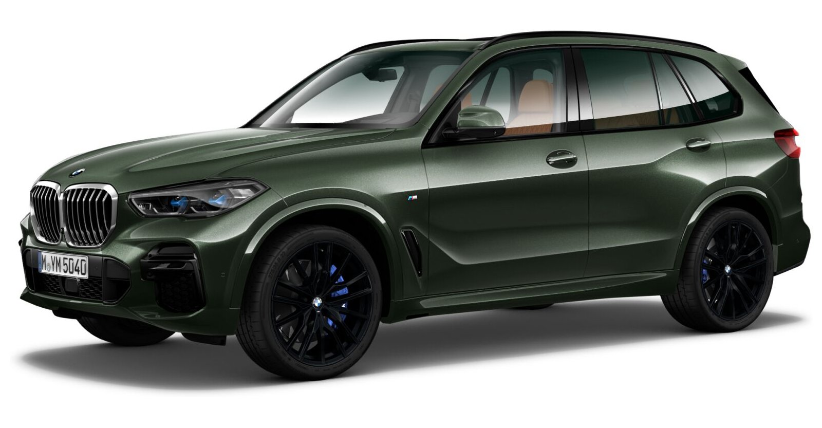 BMW X5 xDrive40d in Grün von vorne
