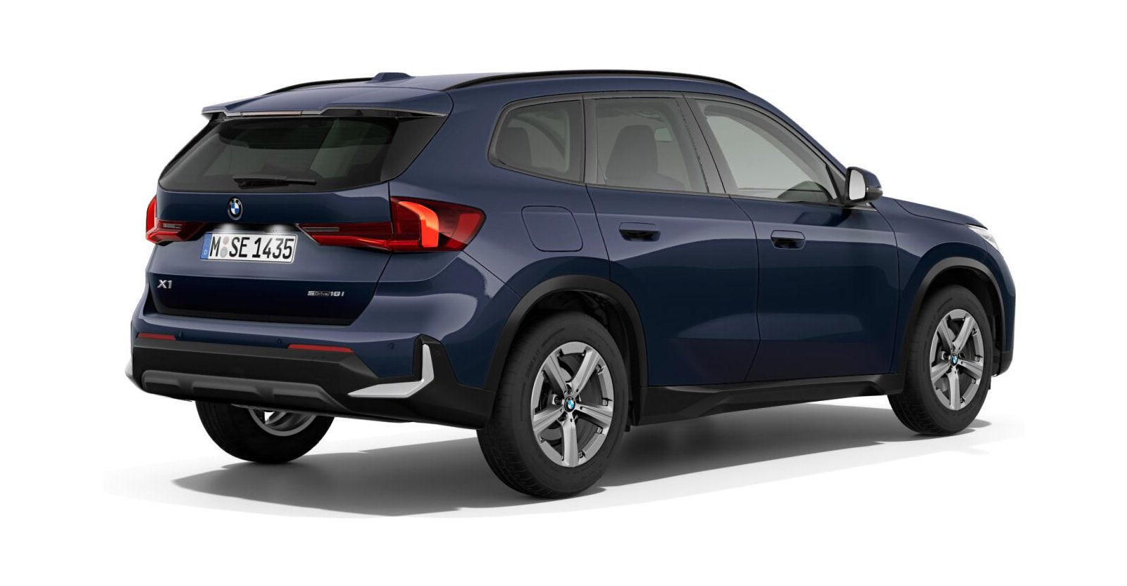 BMW BMW X in Blau von hinten