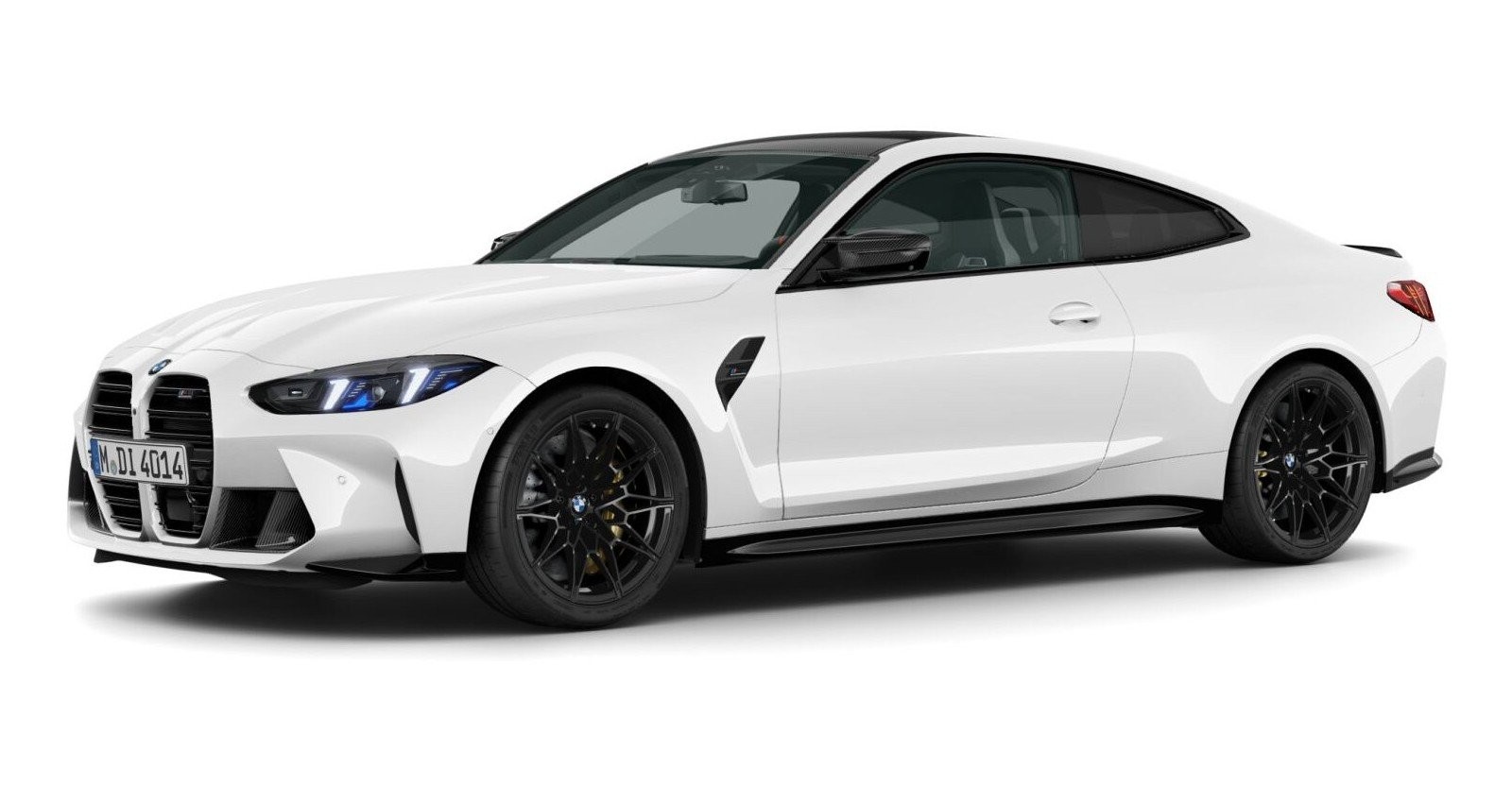 BMW M4 Competition Coupé in Weiß von vorne