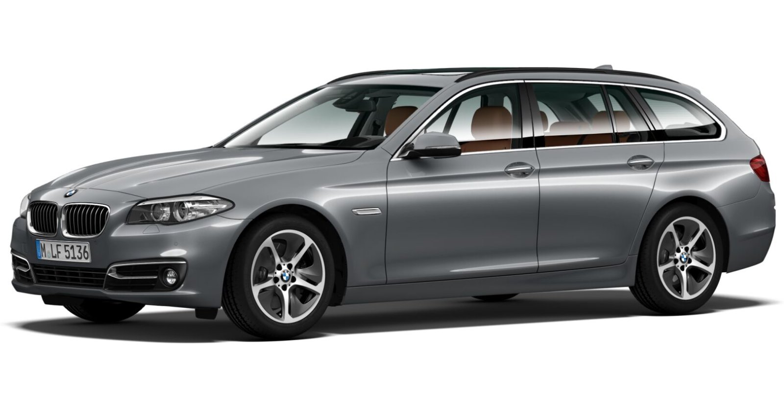 BMW 530d xDrive Touring in Grau von vorne BMW 530d xDrive Touring in Grau von vorne