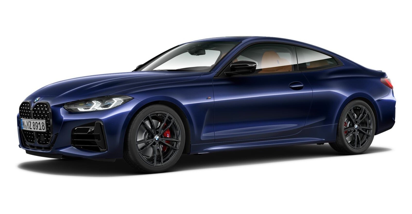 BMW M440i xDrive Coupé in Blau von vorne