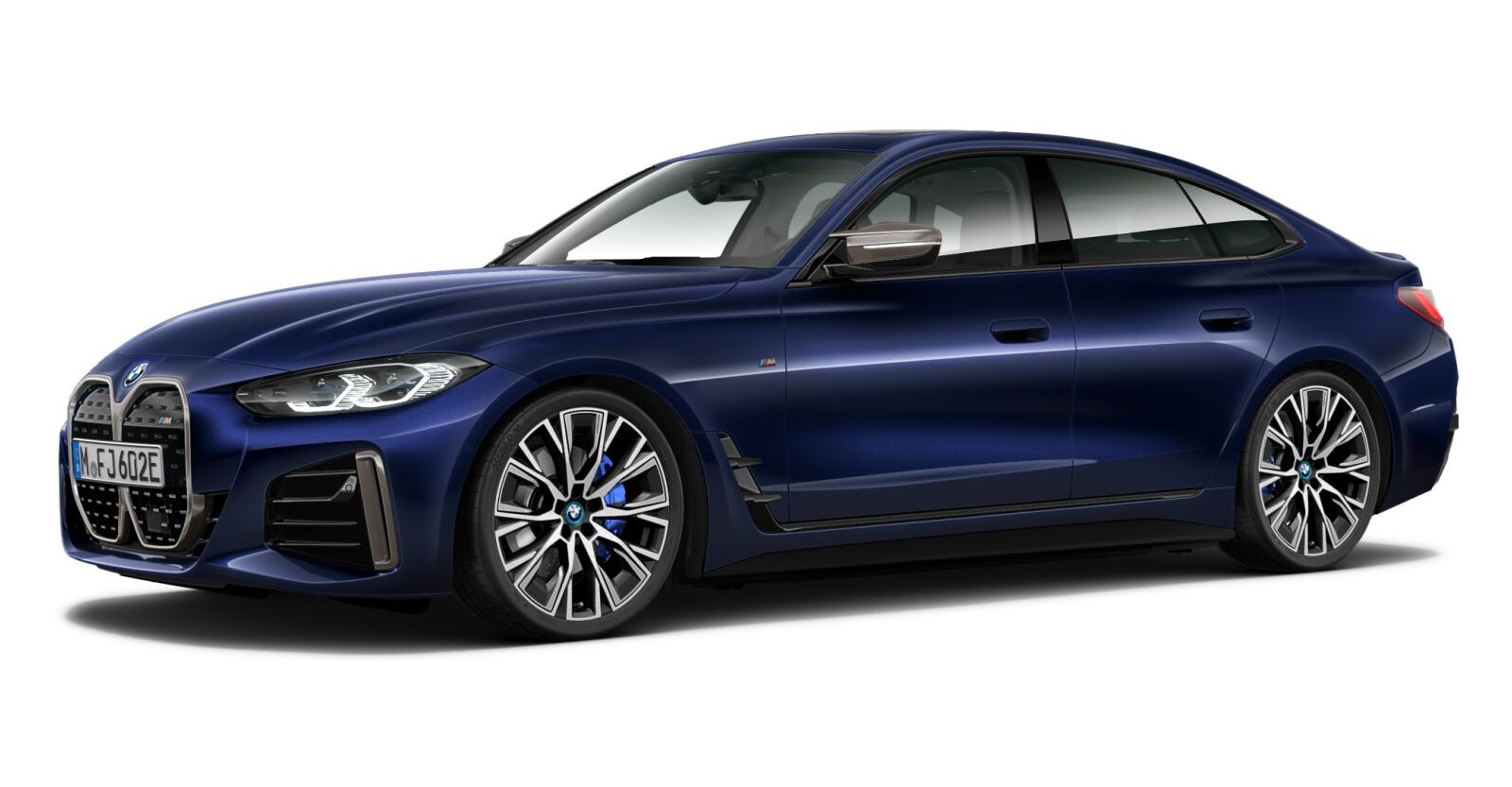 BMW i4 M50 Gran Coupé in Blau von vorne BMW i4 M50 Gran Coupé in Blau von vorne