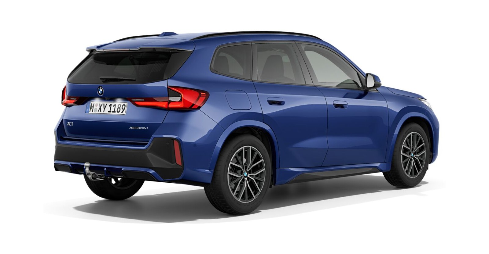 BMW BMW X in Blau von hinten BMW BMW X in Blau von hinten