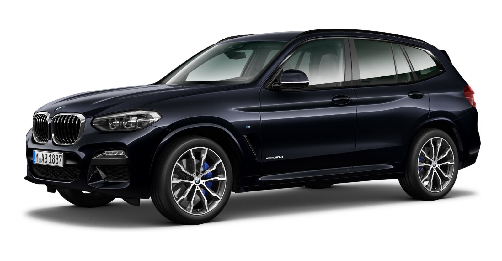 BMW X3 xDrive30d in Schwarz von vorne BMW X3 xDrive30d in Schwarz von vorne