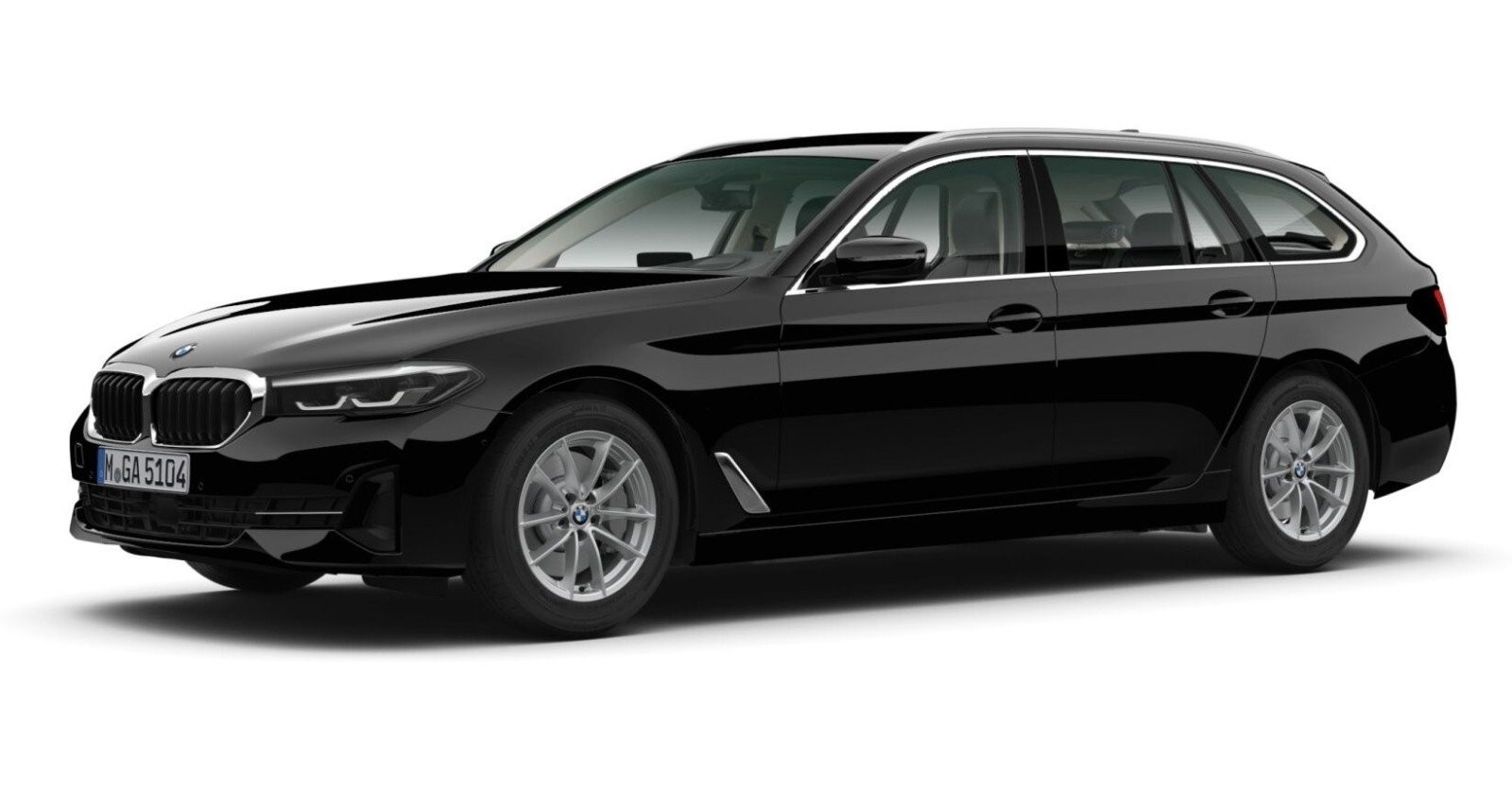 BMW BMW 5er in Schwarz von vorne BMW BMW 5er in Schwarz von vorne