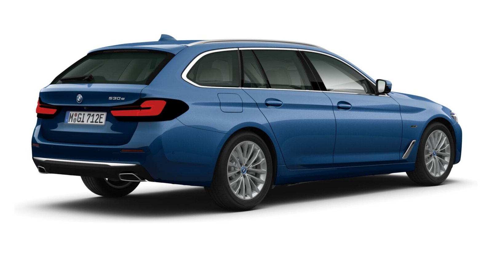 BMW BMW 5er in Blau von hinten BMW BMW 5er in Blau von hinten