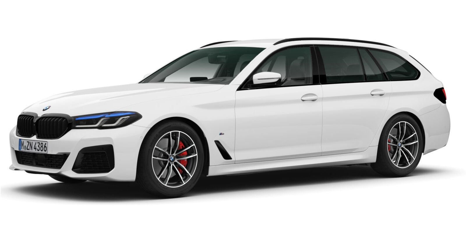 BMW BMW 5er in Weiß von vorne BMW BMW 5er in Weiß von vorne