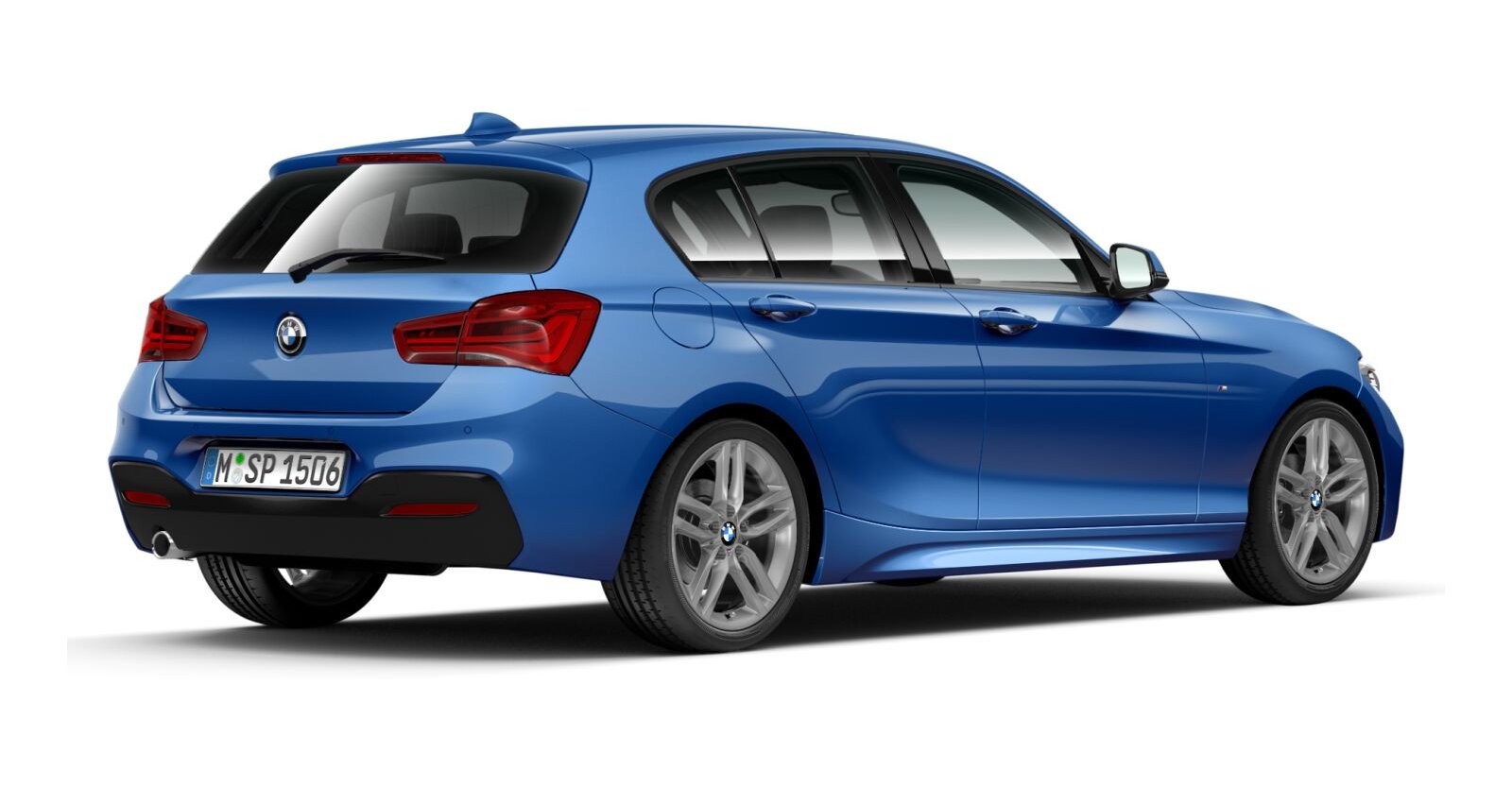 BMW BMW 1er in Blau von hinten