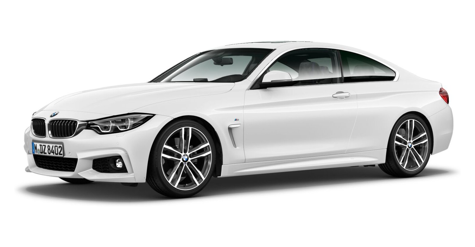 BMW 430d Coupé in Weiß von vorne BMW 430d Coupé in Weiß von vorne
