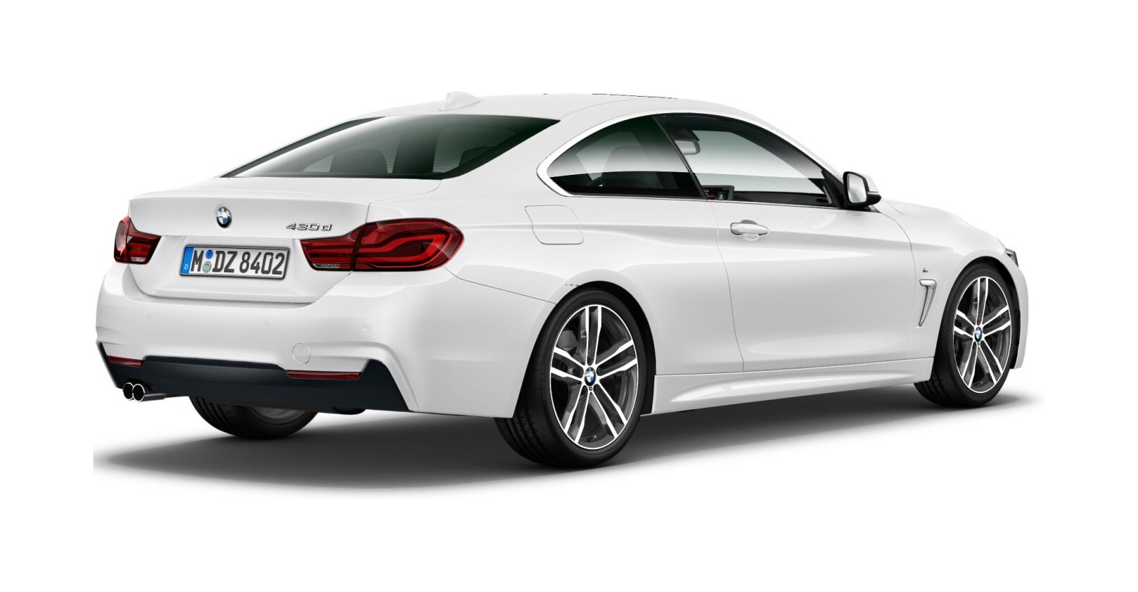 BMW BMW 4er in Weiß von hinten BMW BMW 4er in Weiß von hinten