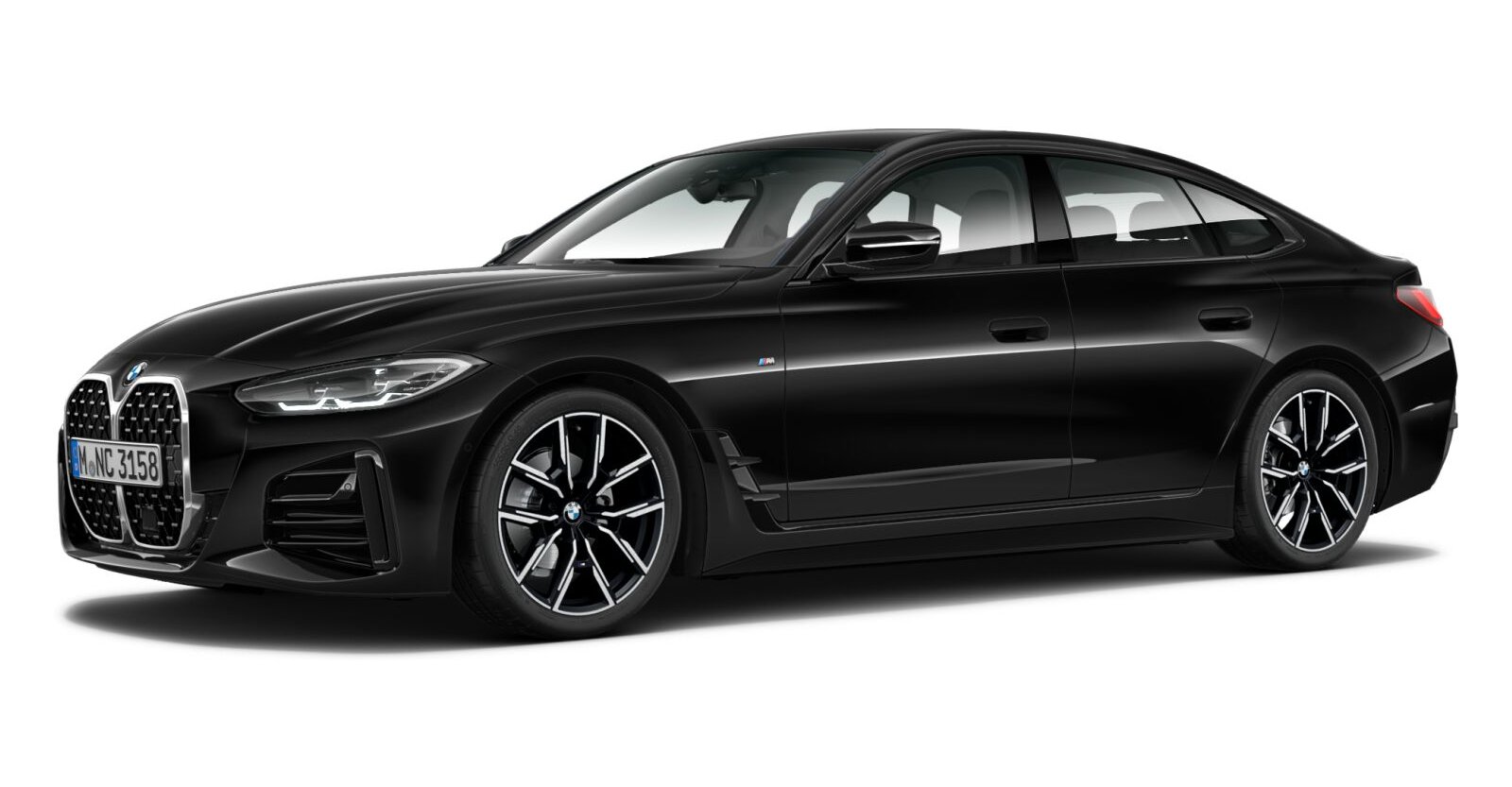 BMW 420d xDrive Gran Coupé in Schwarz von vorne BMW 420d xDrive Gran Coupé in Schwarz von vorne