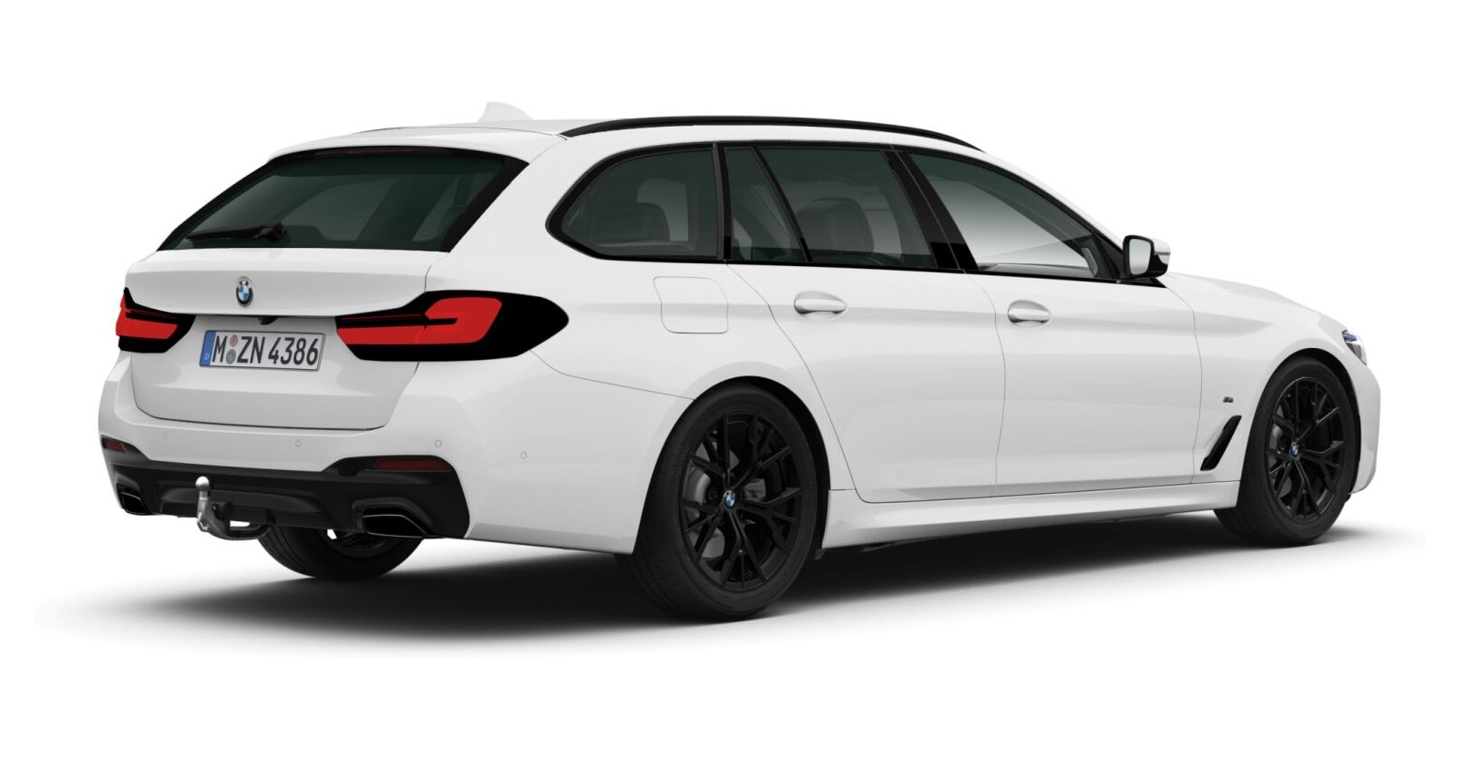 BMW BMW 5er in Weiß von hinten BMW BMW 5er in Weiß von hinten