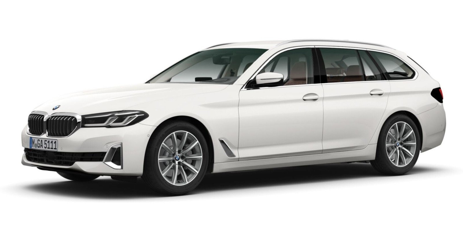 BMW BMW 5er in Weiß von vorne BMW BMW 5er in Weiß von vorne