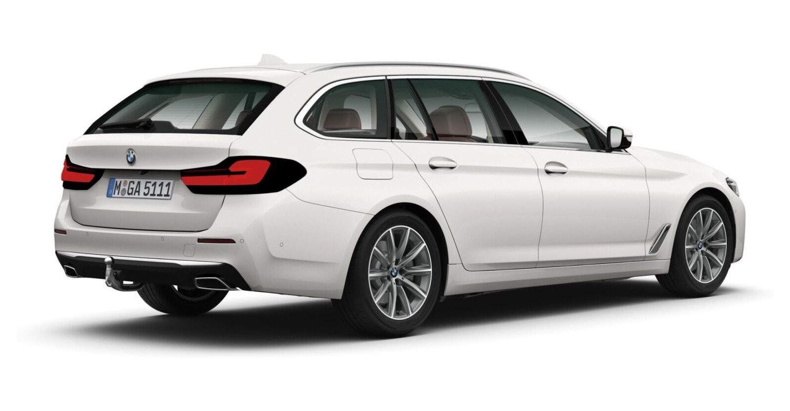 BMW BMW 5er in Weiß von hinten BMW BMW 5er in Weiß von hinten