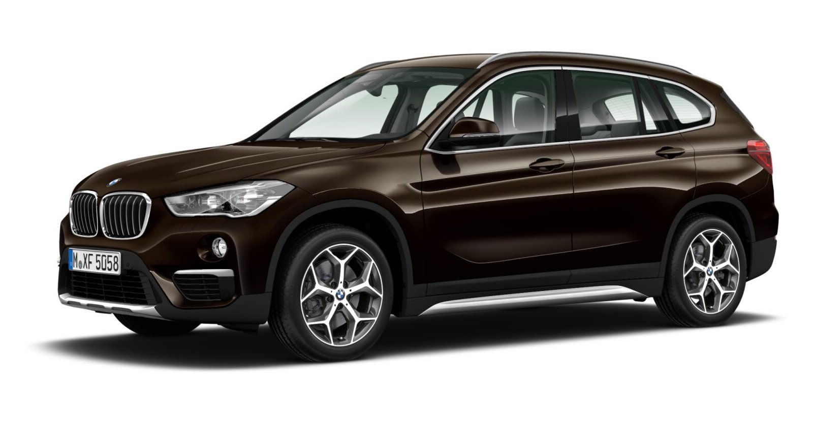 BMW X1 sDrive18i in Braun von vorne BMW X1 sDrive18i in Braun von vorne