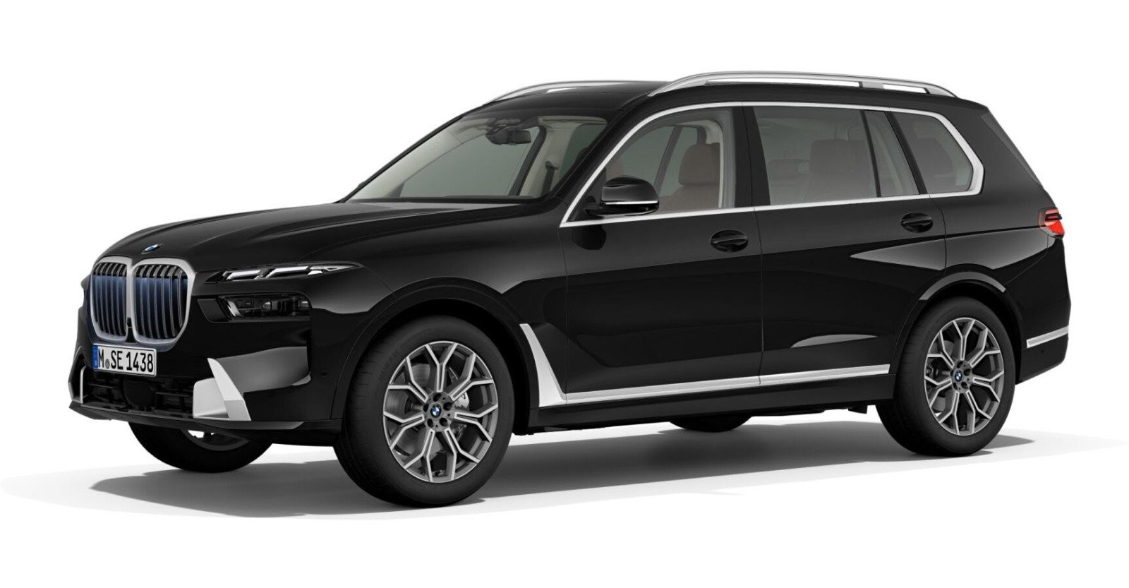 BMW X7 xDrive40d in Schwarz von vorne BMW X7 xDrive40d in Schwarz von vorne