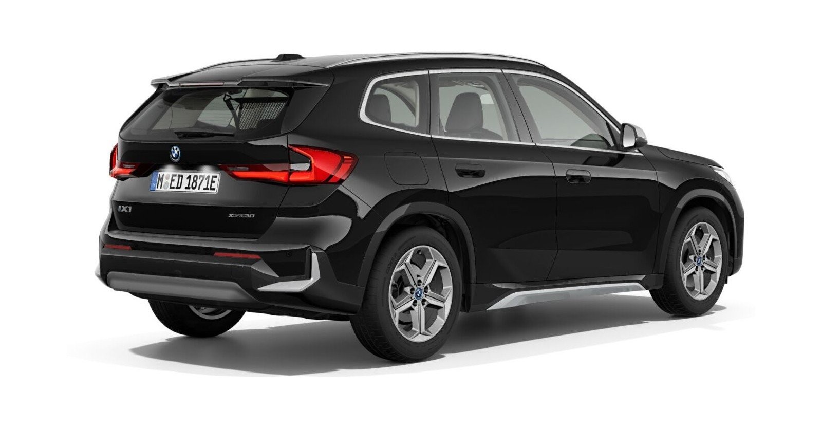 BMW BMW I in Schwarz von hinten BMW BMW I in Schwarz von hinten