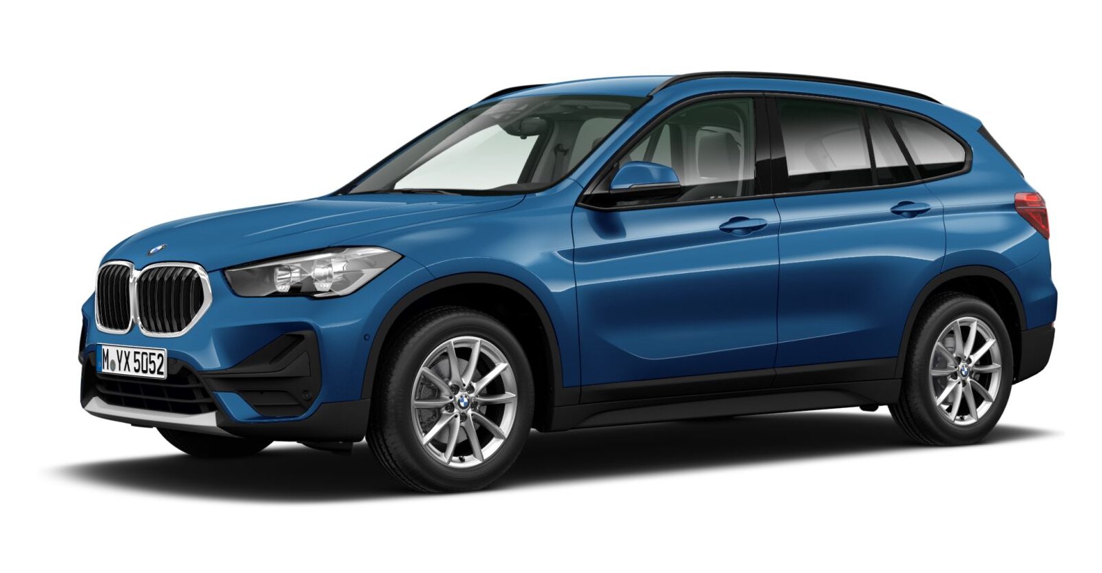 BMW X1 xDrive18d in Blau von vorne BMW X1 xDrive18d in Blau von vorne