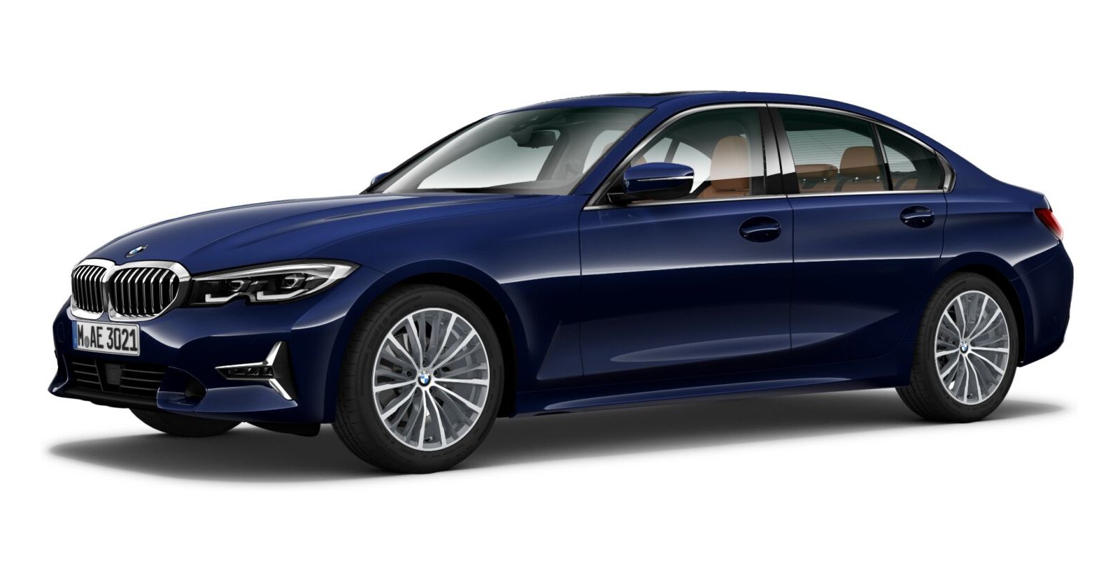 BMW BMW 3er in Blau von vorne BMW BMW 3er in Blau von vorne