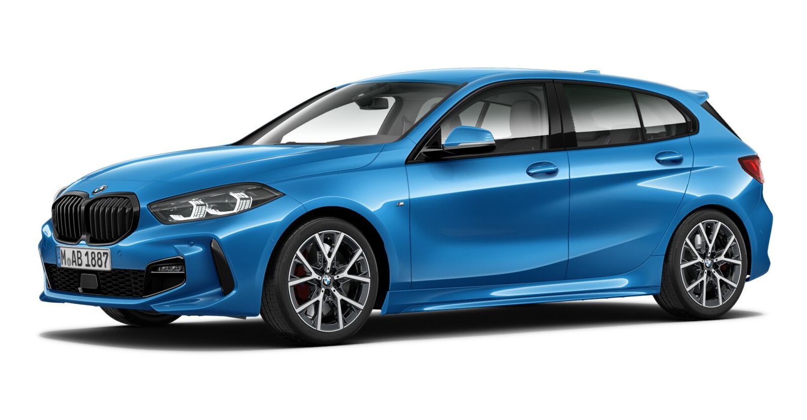 BMW BMW 1er in Blau von vorne BMW BMW 1er in Blau von vorne