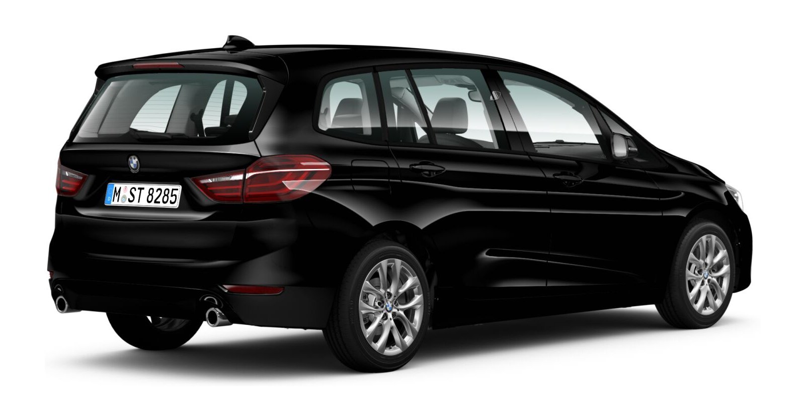 BMW BMW 2er in Schwarz von hinten