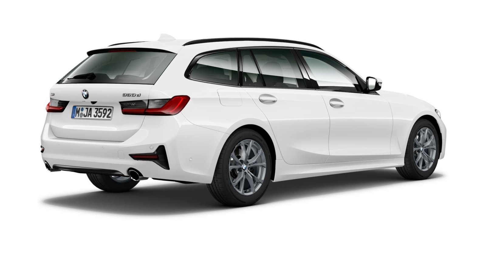 BMW BMW 3er in Weiß von hinten BMW BMW 3er in Weiß von hinten
