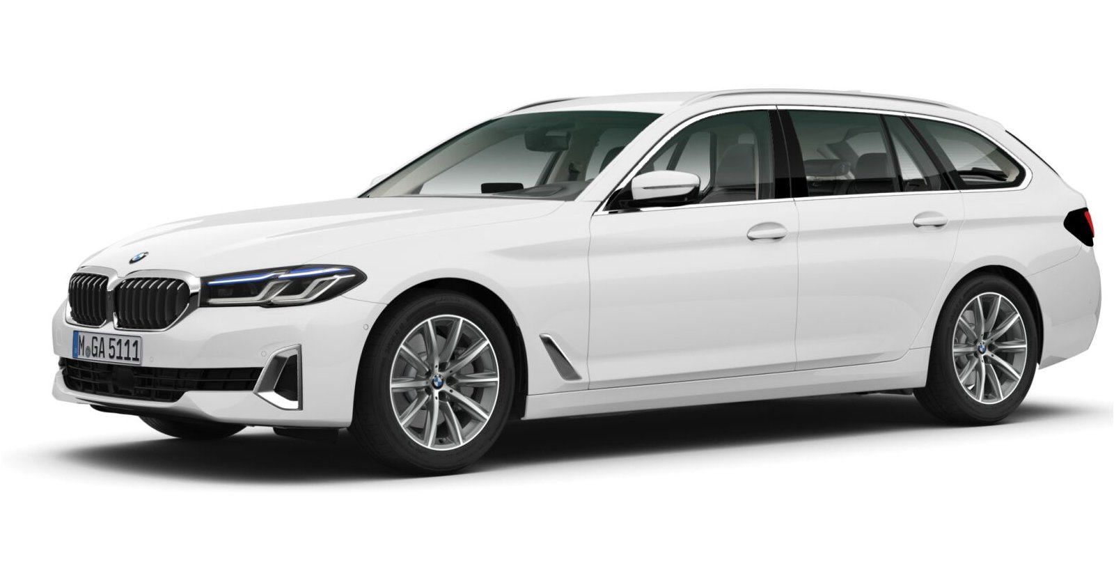 BMW BMW 5er in Weiß von vorne BMW BMW 5er in Weiß von vorne