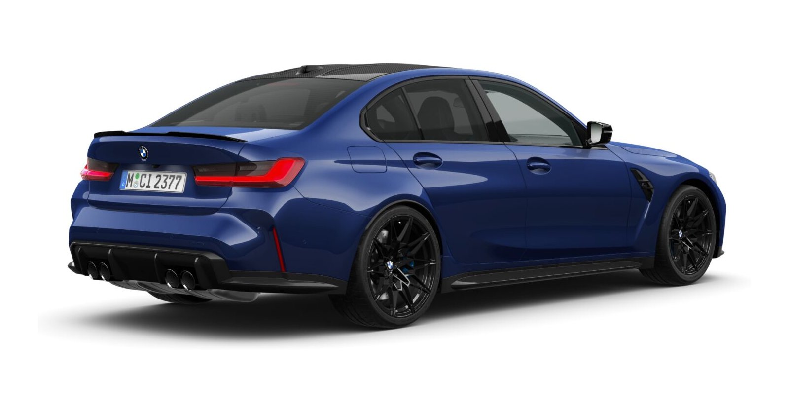 BMW BMW M in Blau von hinten