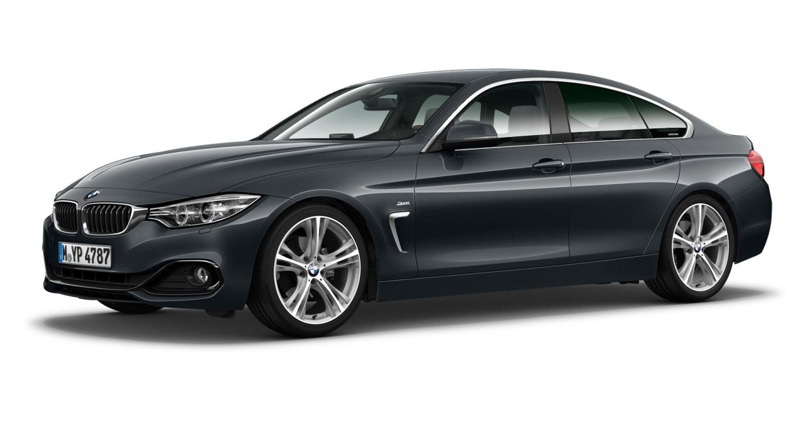 BMW 420i Gran Coupé in Grau von vorne
