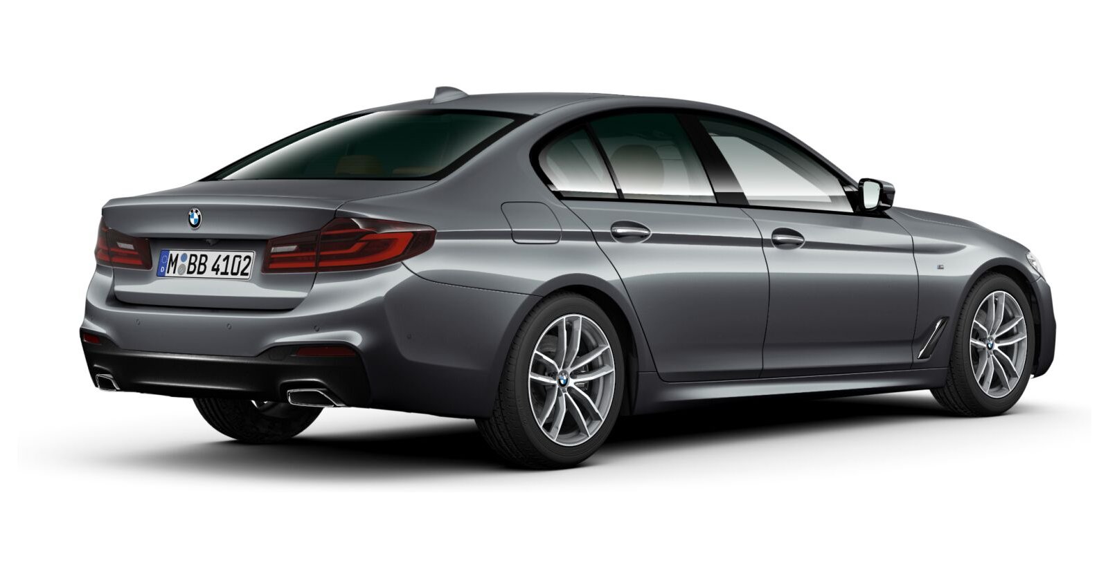 BMW BMW 5er in Grau von hinten BMW BMW 5er in Grau von hinten