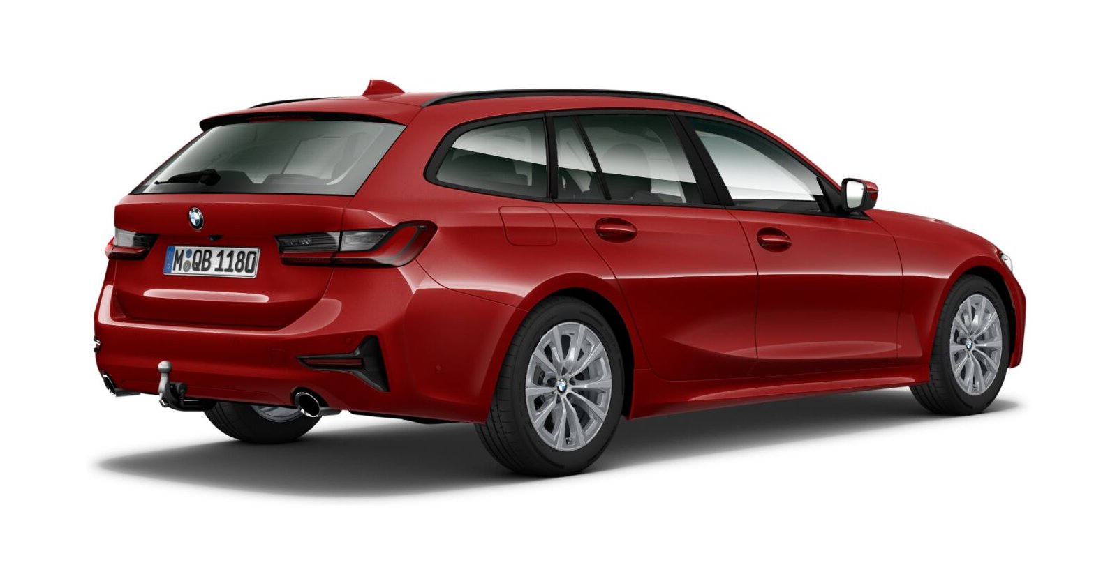 BMW BMW 3er in Rot von hinten BMW BMW 3er in Rot von hinten