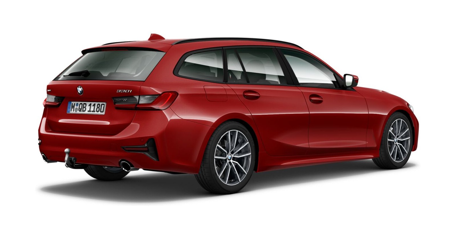 BMW BMW 3er in Rot von hinten