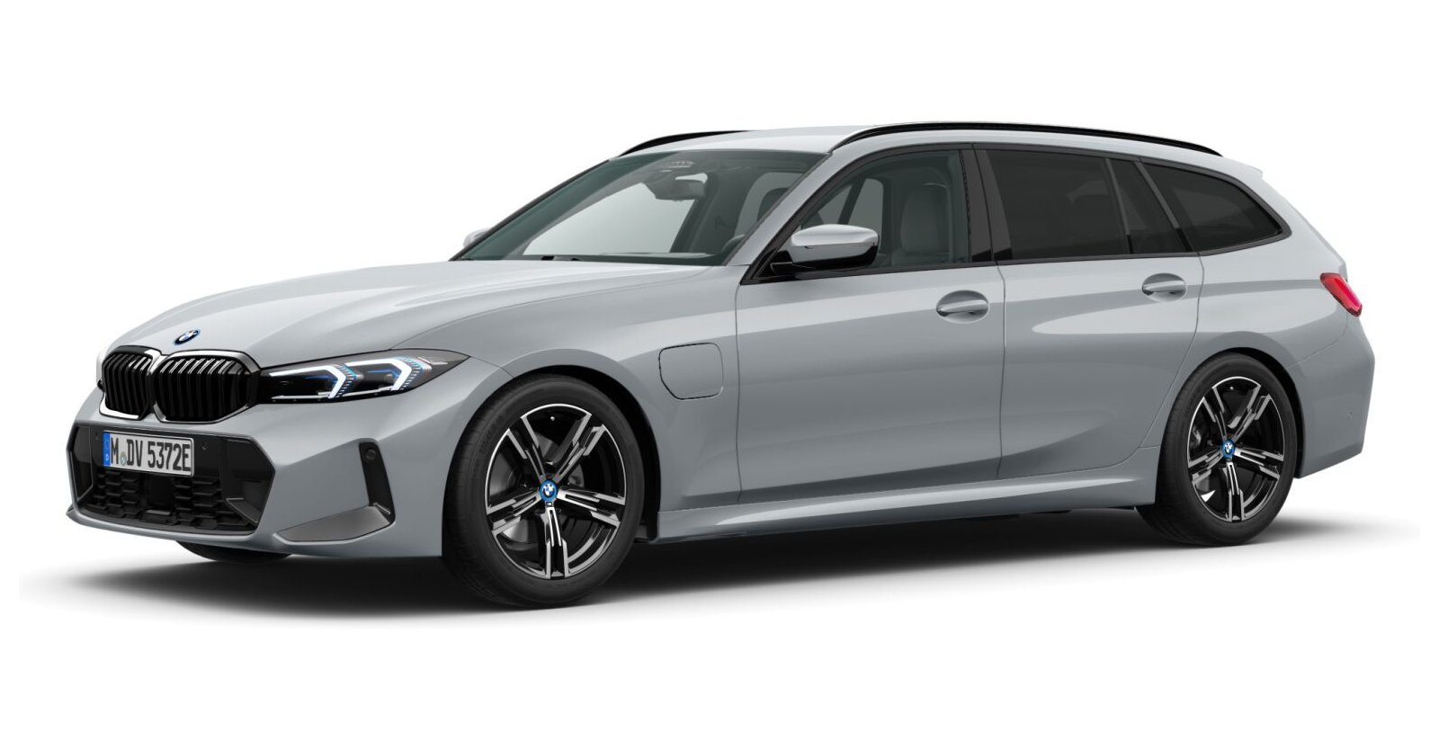 BMW 320e Touring in Grau von vorne