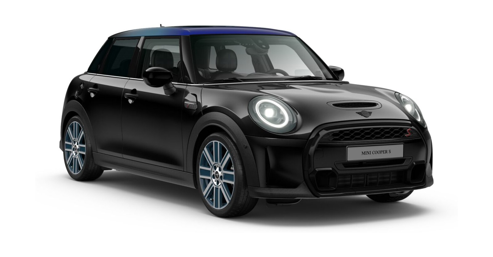 MINI Cooper S 5-Türer in Schwarz von vorne MINI Cooper S 5-Türer in Schwarz von vorne
