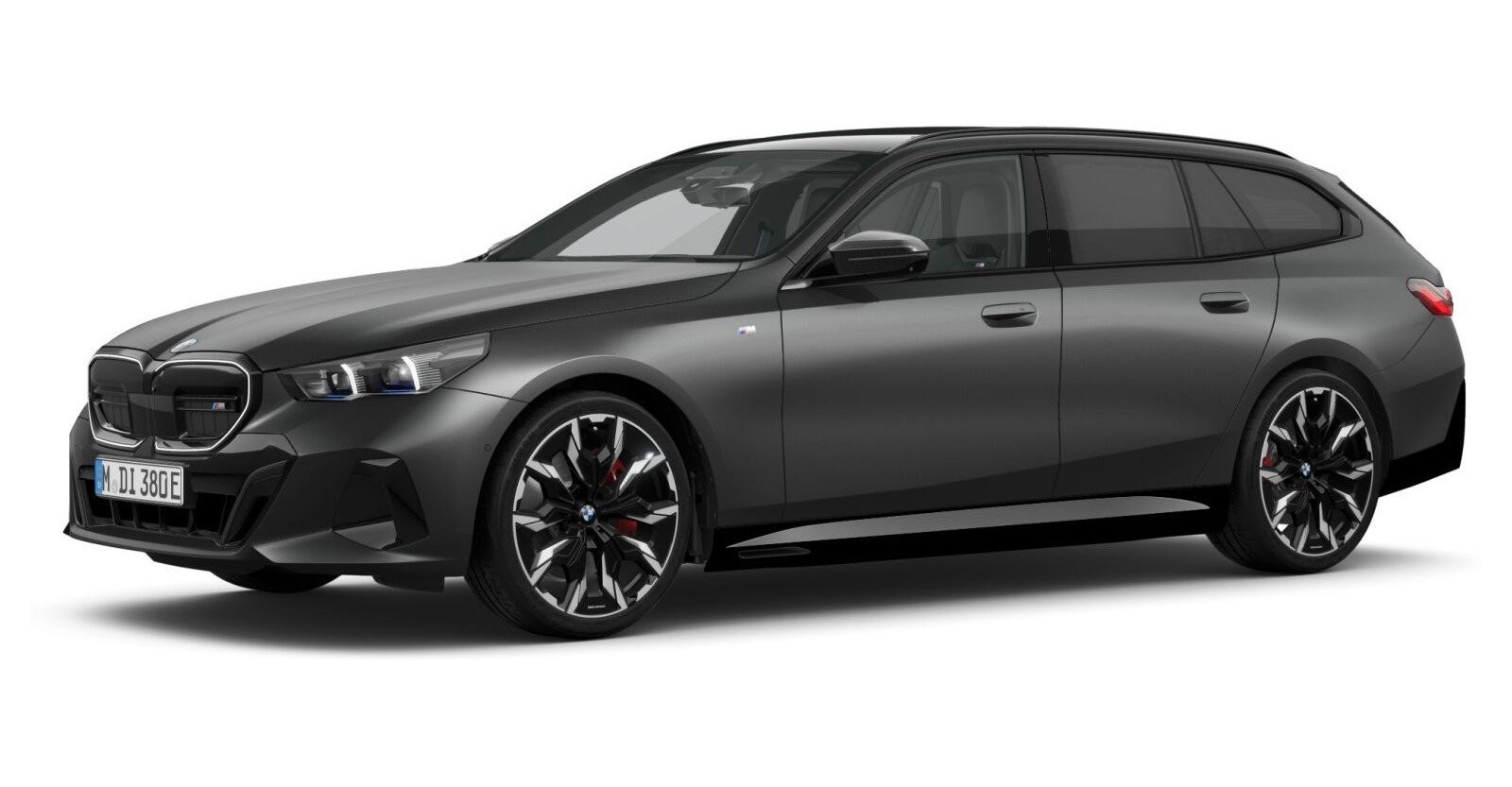 BMW i5 M60 xDrive Touring in Grau von vorne BMW i5 M60 xDrive Touring in Grau von vorne