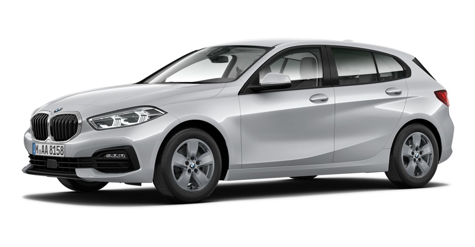 BMW BMW 1er in Silber von vorne BMW BMW 1er in Silber von vorne