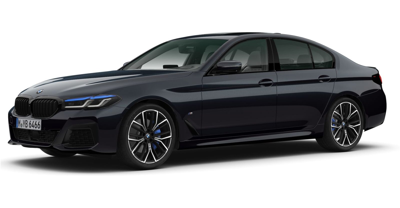 BMW BMW 5er in Schwarz von vorne