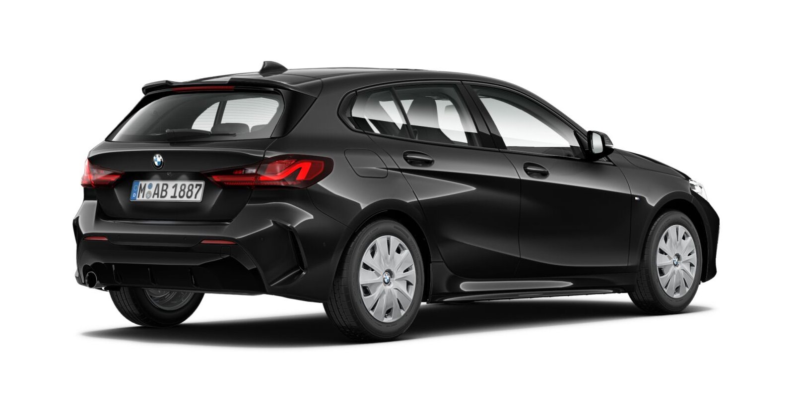 BMW BMW 1er in Schwarz von hinten BMW BMW 1er in Schwarz von hinten