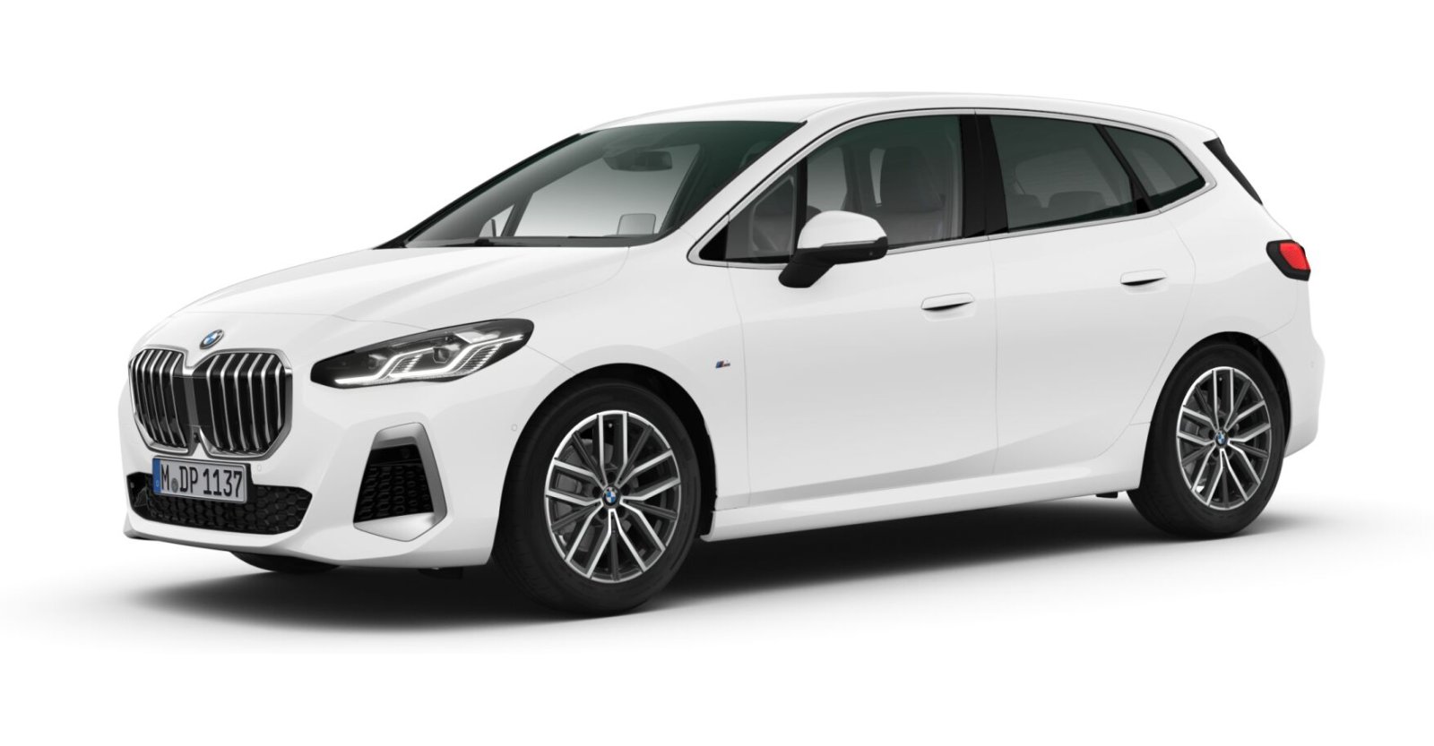 BMW 218i Active Tourer in Weiß von vorne BMW 218i Active Tourer in Weiß von vorne